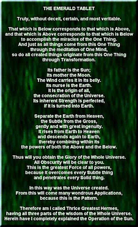 emerald tablet of thoth translation.